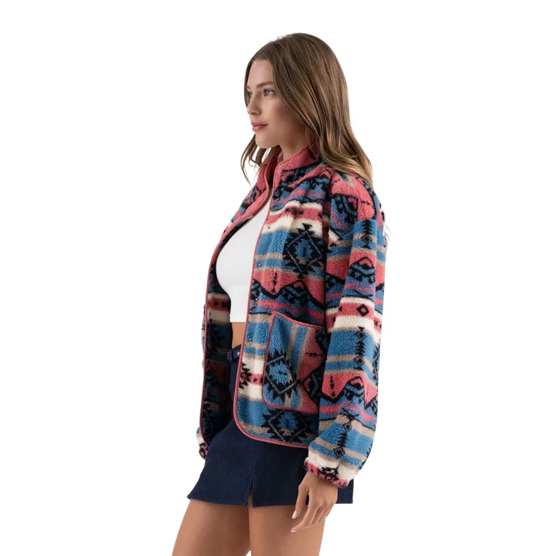 Tribal Print Fleece Jacket