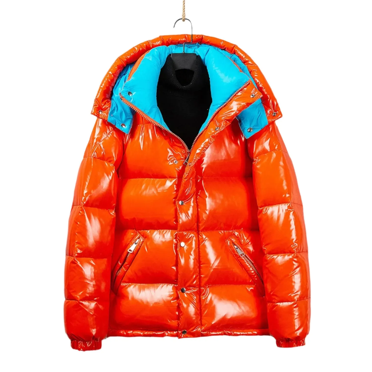 Unisex Detachable Hooded Puffer Coat – Thick Winter Overcoat, Warm Down Jacket for Men and Women, Padded Outwear