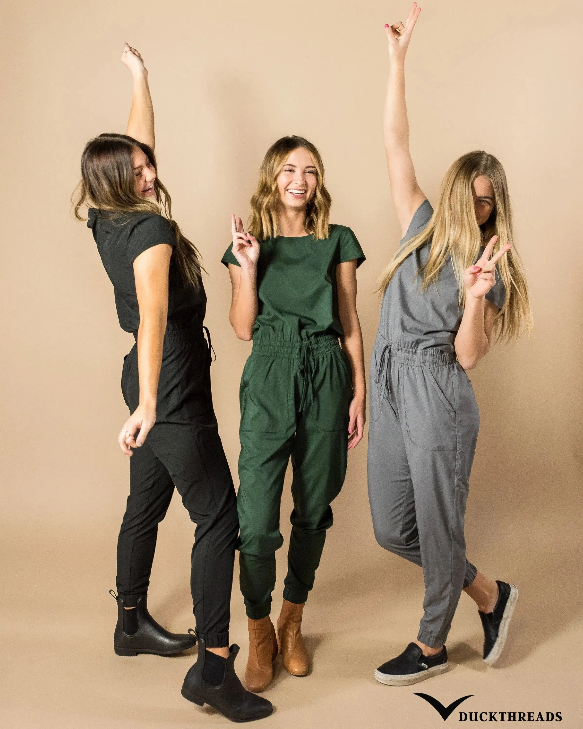 Unity Women's Stylish Green Canyon Jumpsuit with Functional Pockets