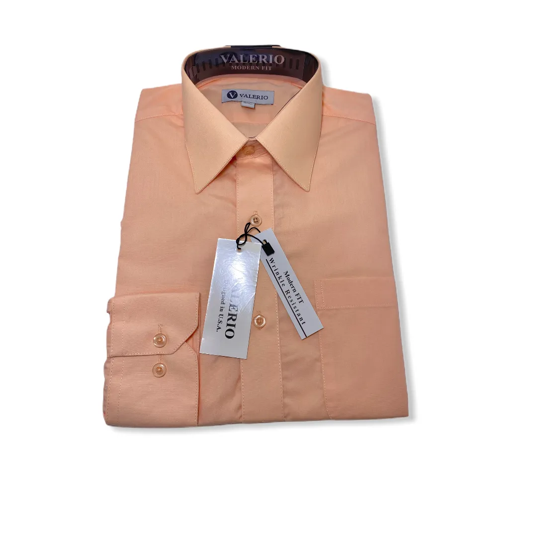 Valerio Peach Dress Shirt (NEW)