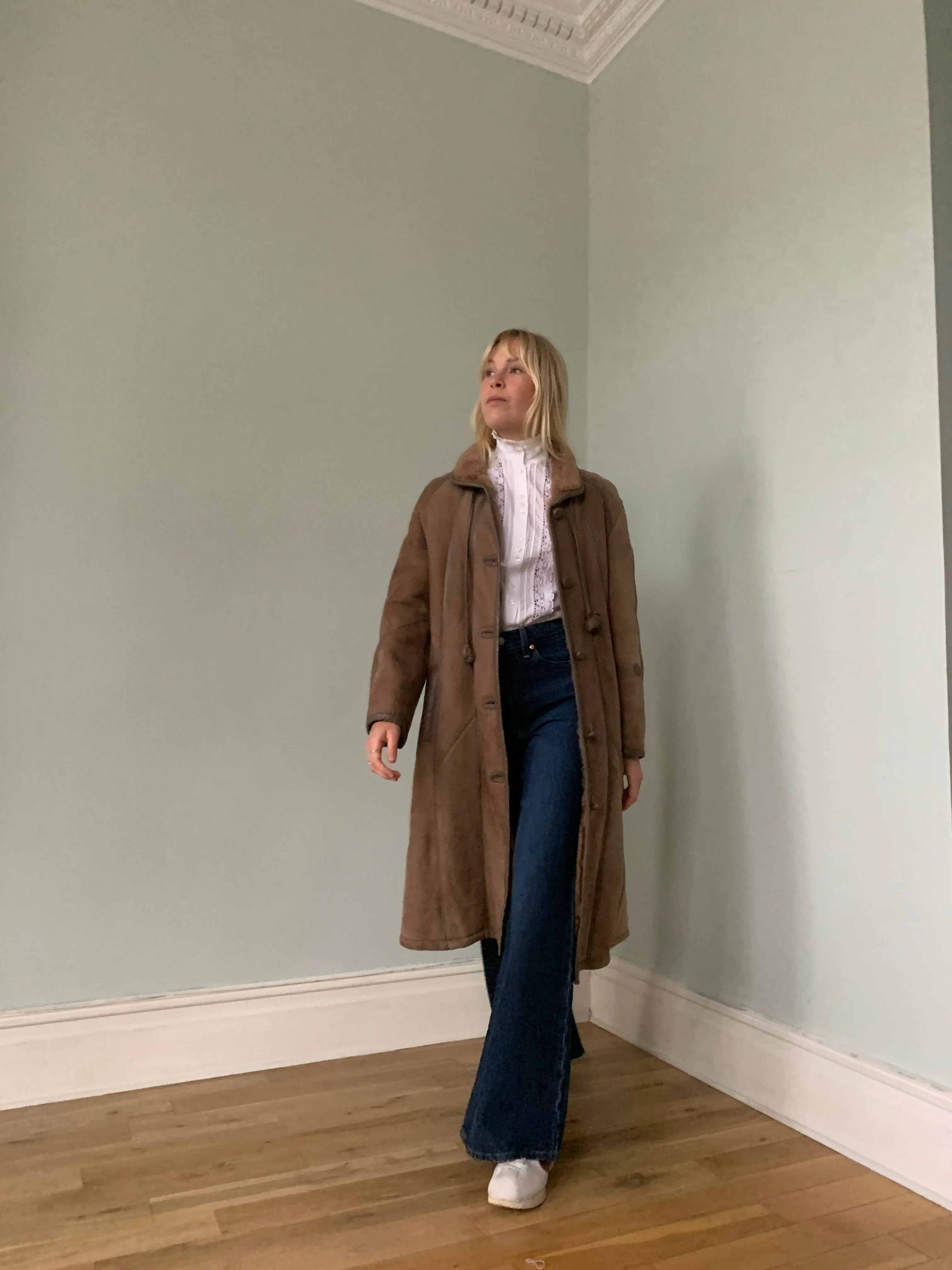 Vintage Shearling coat UK10-12