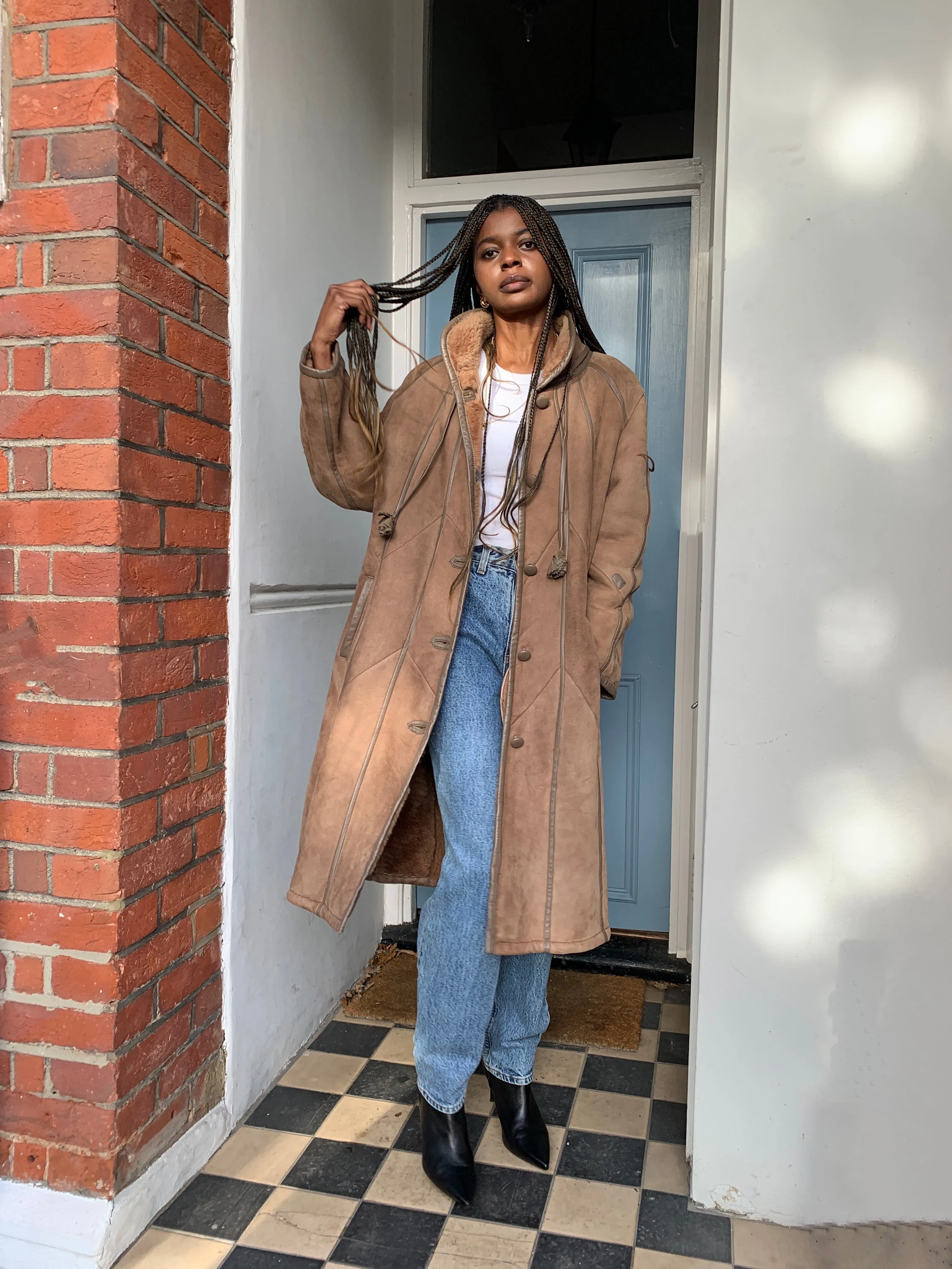 Vintage Shearling coat UK10-12