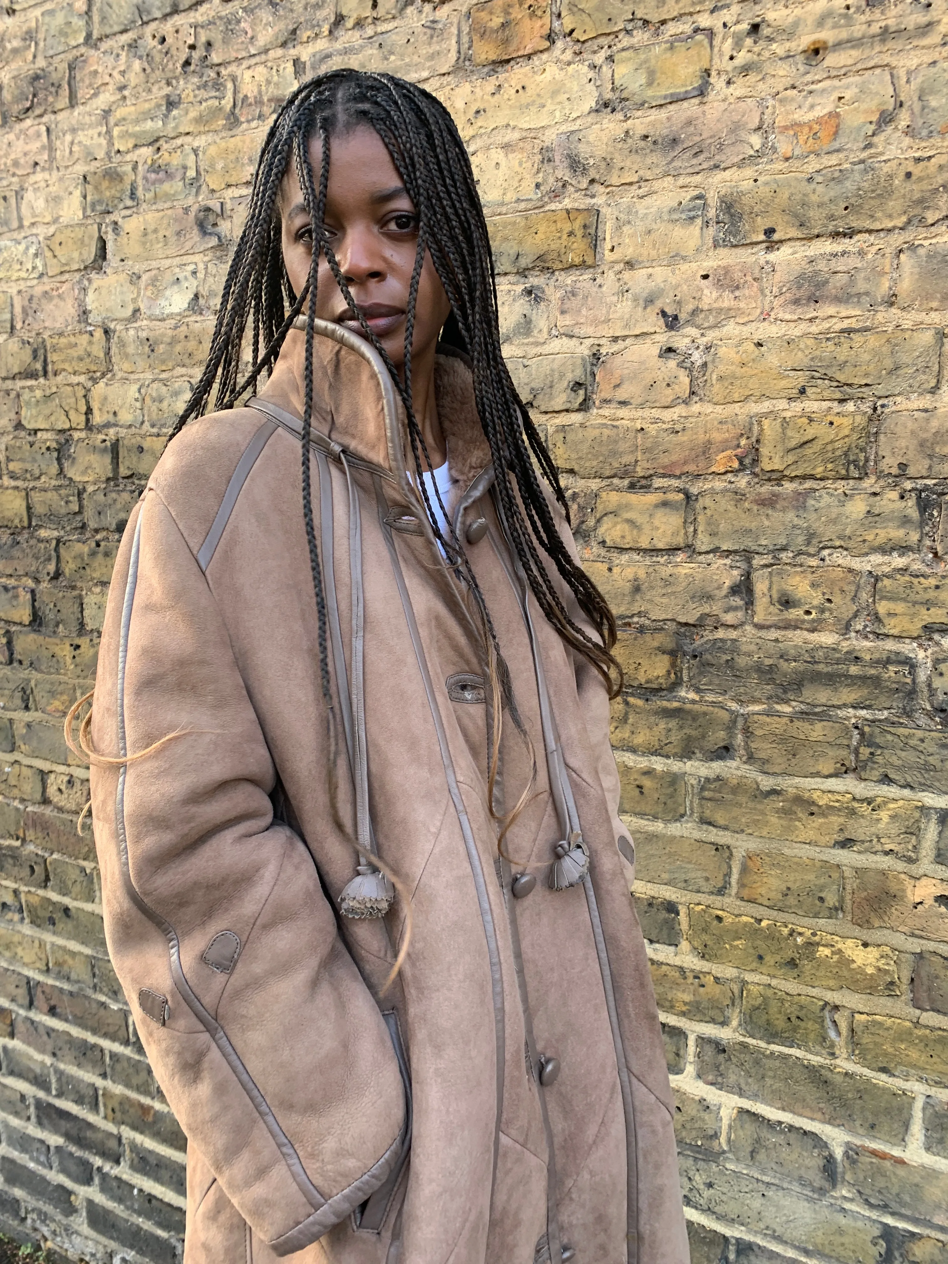 Vintage Shearling coat UK10-12