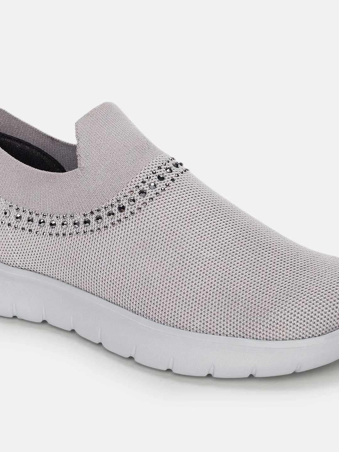 Women Embellished Comfort Slip-On Sneakers