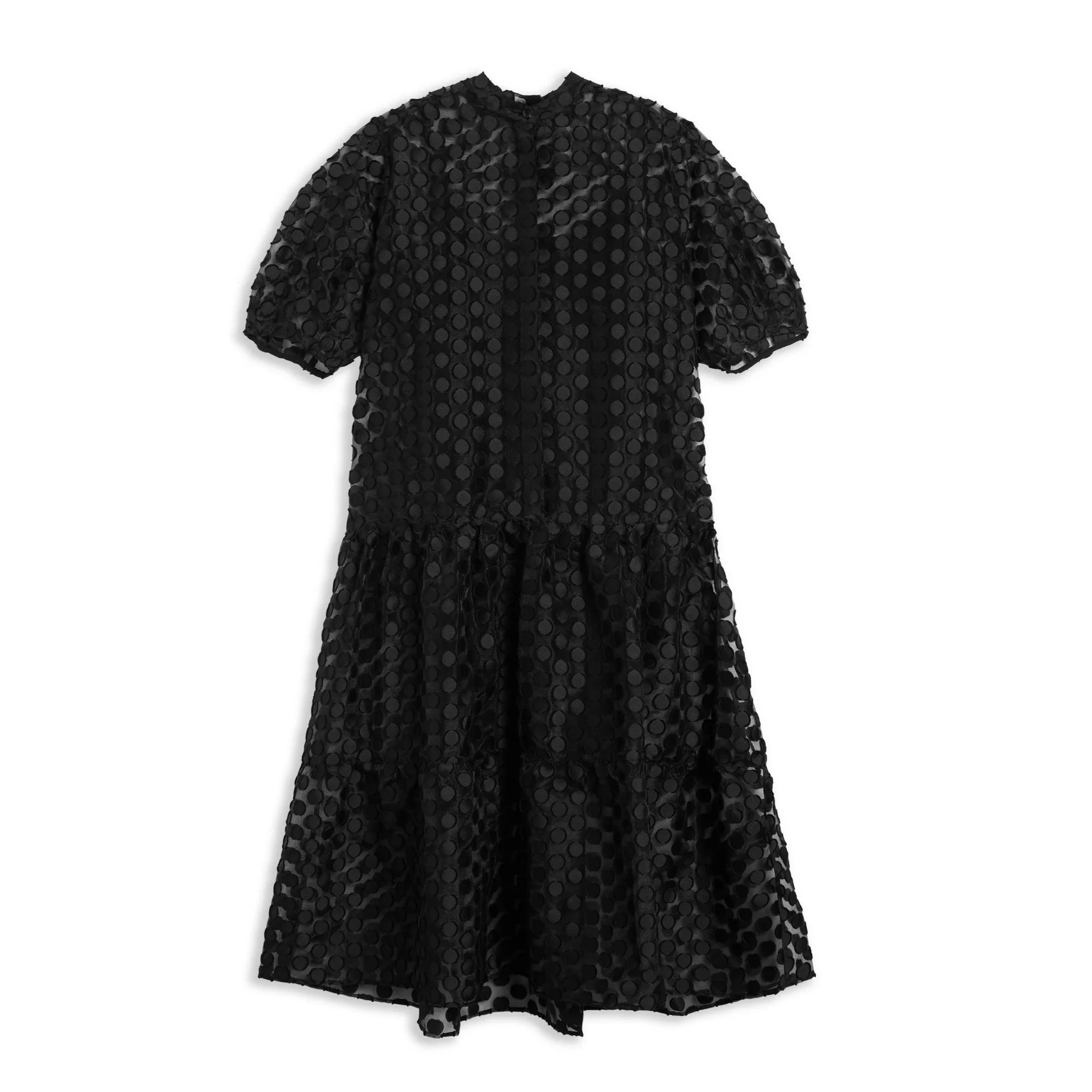 Women Wmd-Nelanie-Oversized Shirt Dress With Puff Sleeve - Black