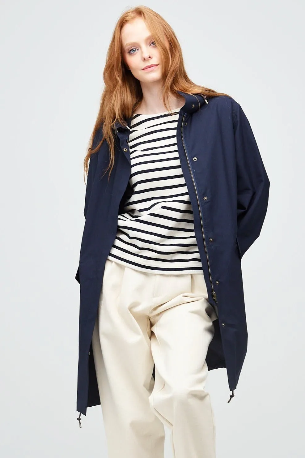 Women's Long Parka - Navy