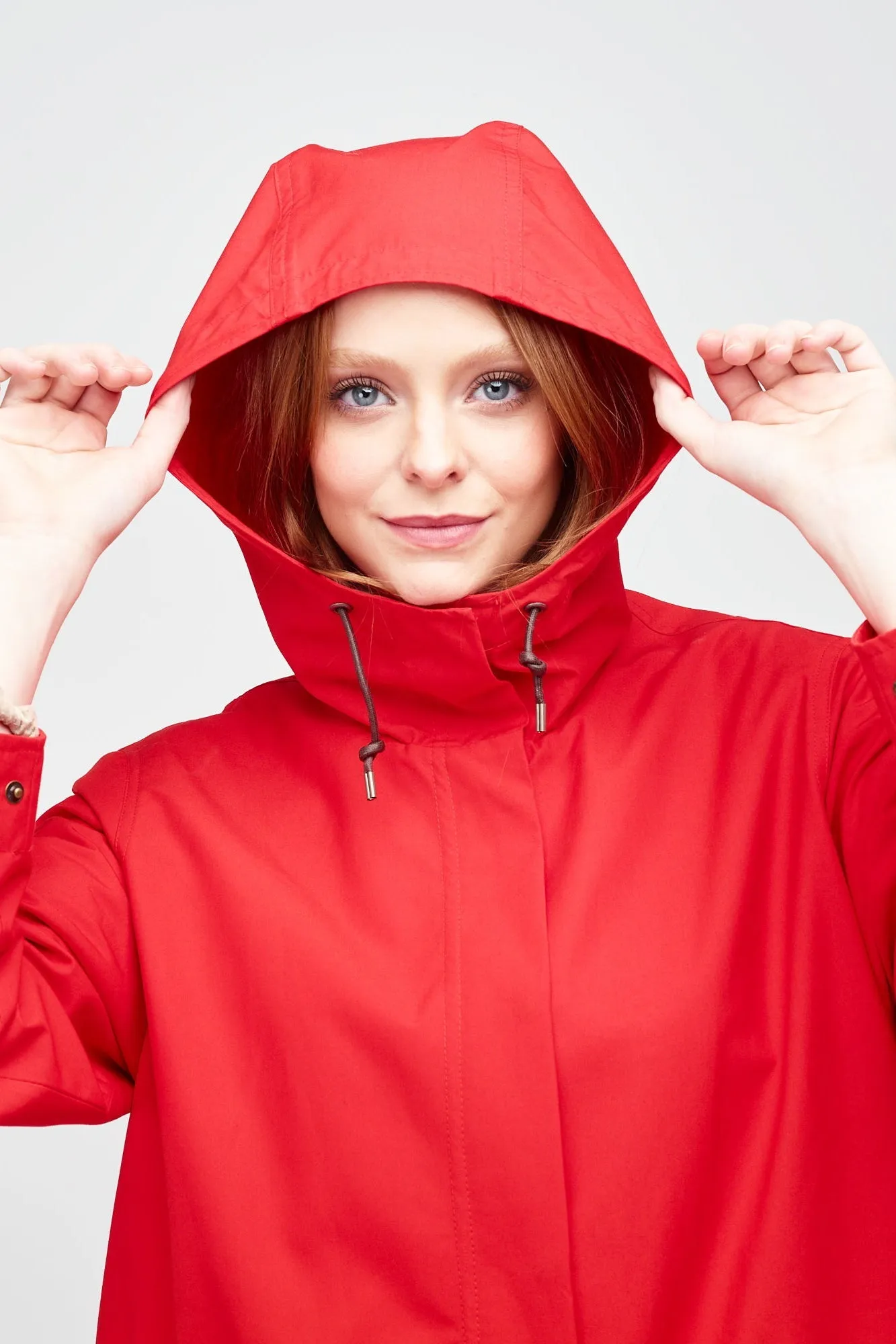 Women's Long Parka - Red