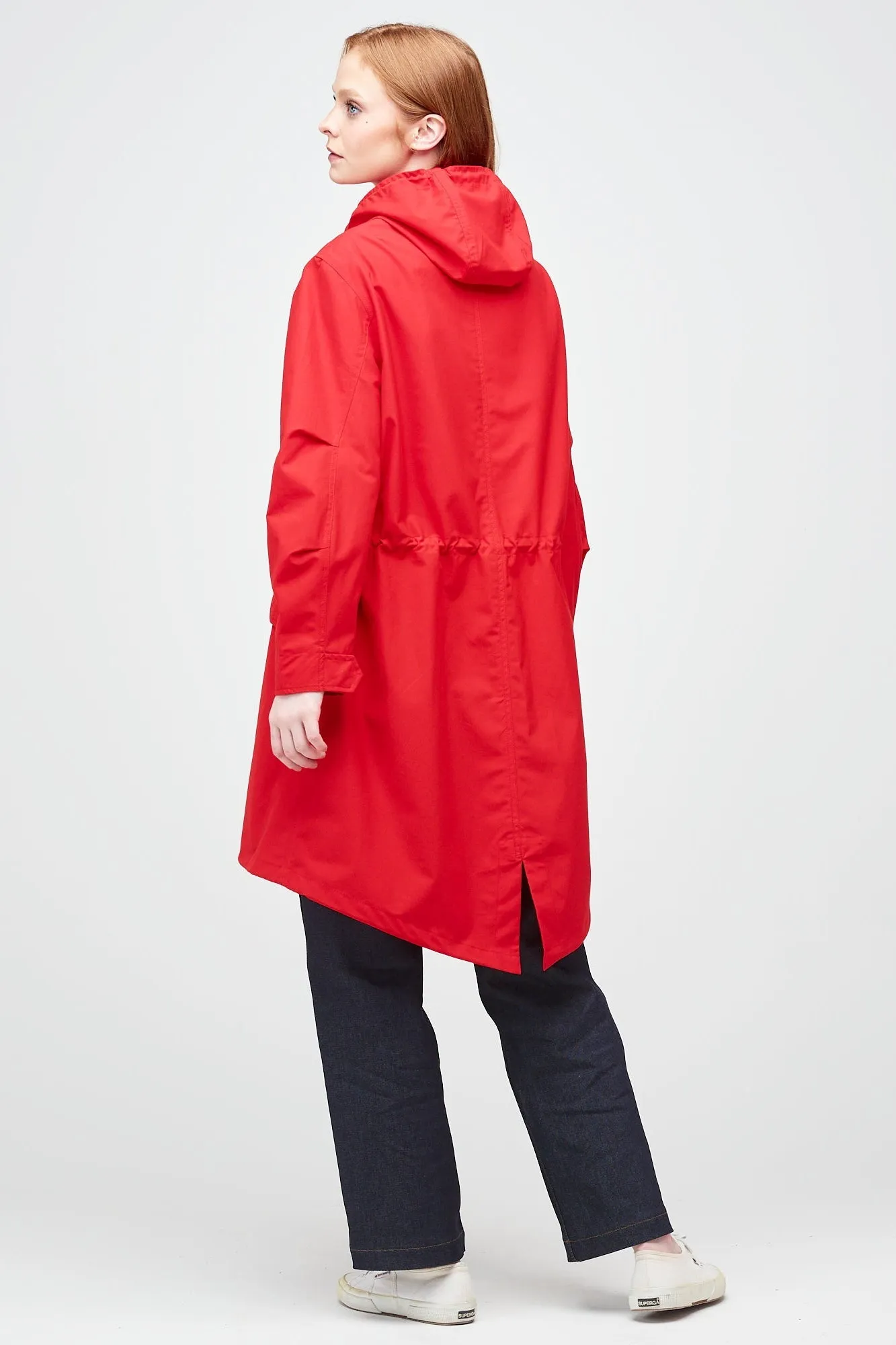 Women's Long Parka - Red