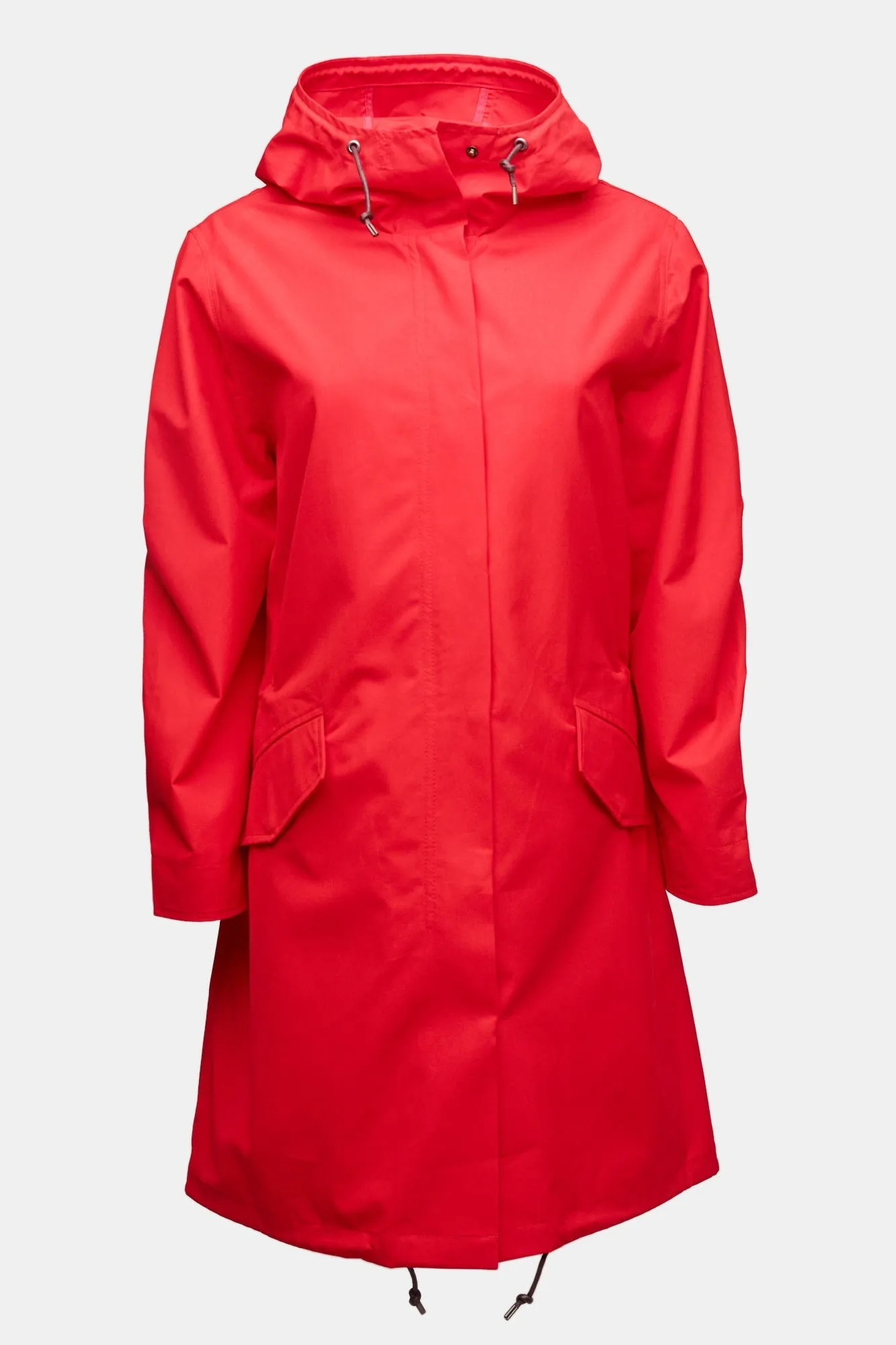 Women's Long Parka - Red