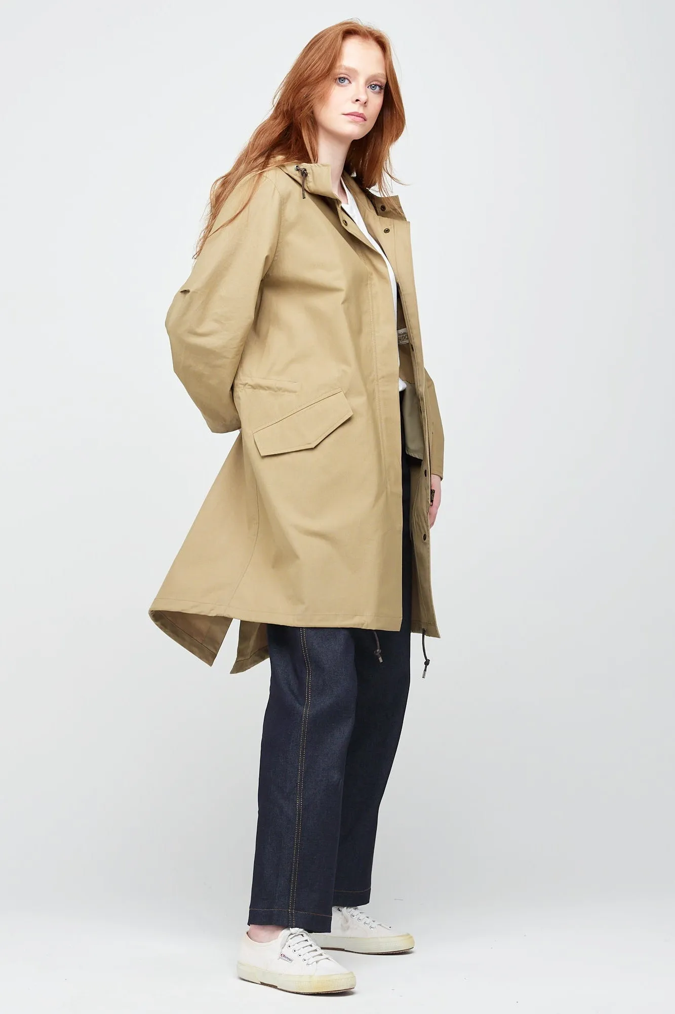 Women's Long Parka - Stone