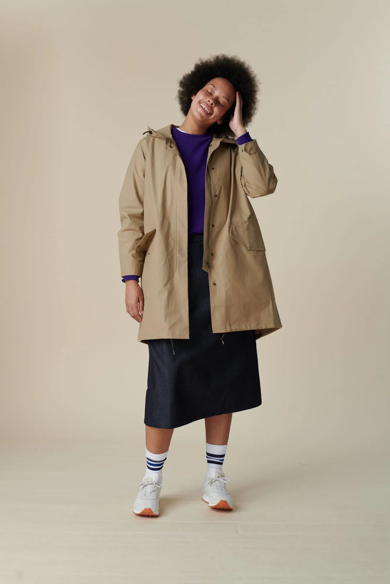 Women's Long Parka - Stone