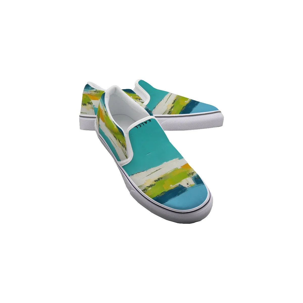 Women's Slip On Sneakers 88 landscape, abstract, print